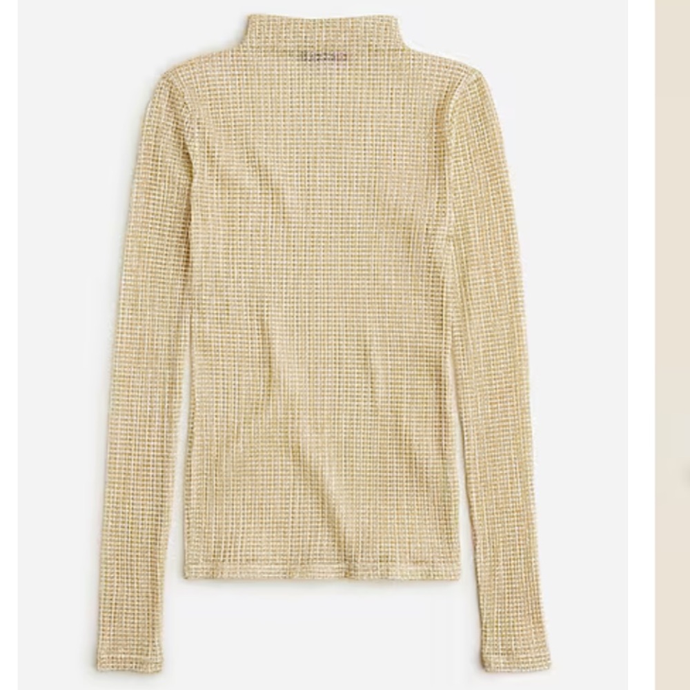 J Crew metallic gold turtleneck size large